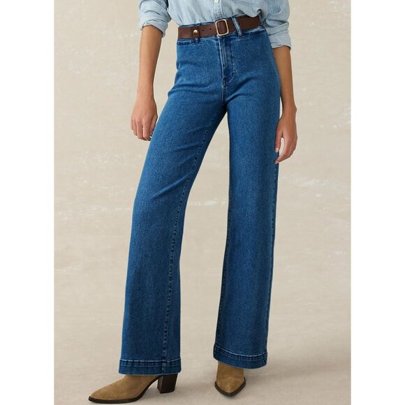 Women Wide Leg Jeans High Waisted Denim Pants Loose Trendy 2025 - Picture 4 of 7